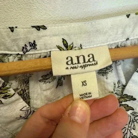 Ana pullover v neck cotton blend blouse floral print size XS - Picture 4 of 13